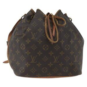 Authentic LOUIS VUITTON Monogram Petit Noe Shoulder Bag M42226 LV